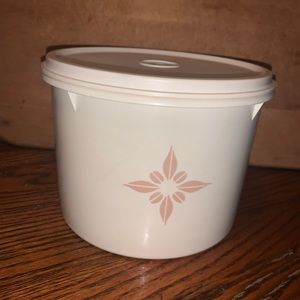 Tupperware Ivory  5”  Canister Vintage